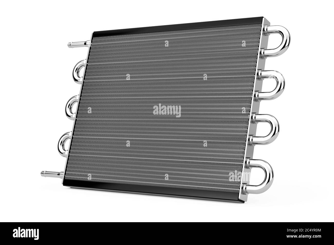 Radiateur de voiture Honeycomb sur fond blanc. Rendu 3d. Banque D'Images