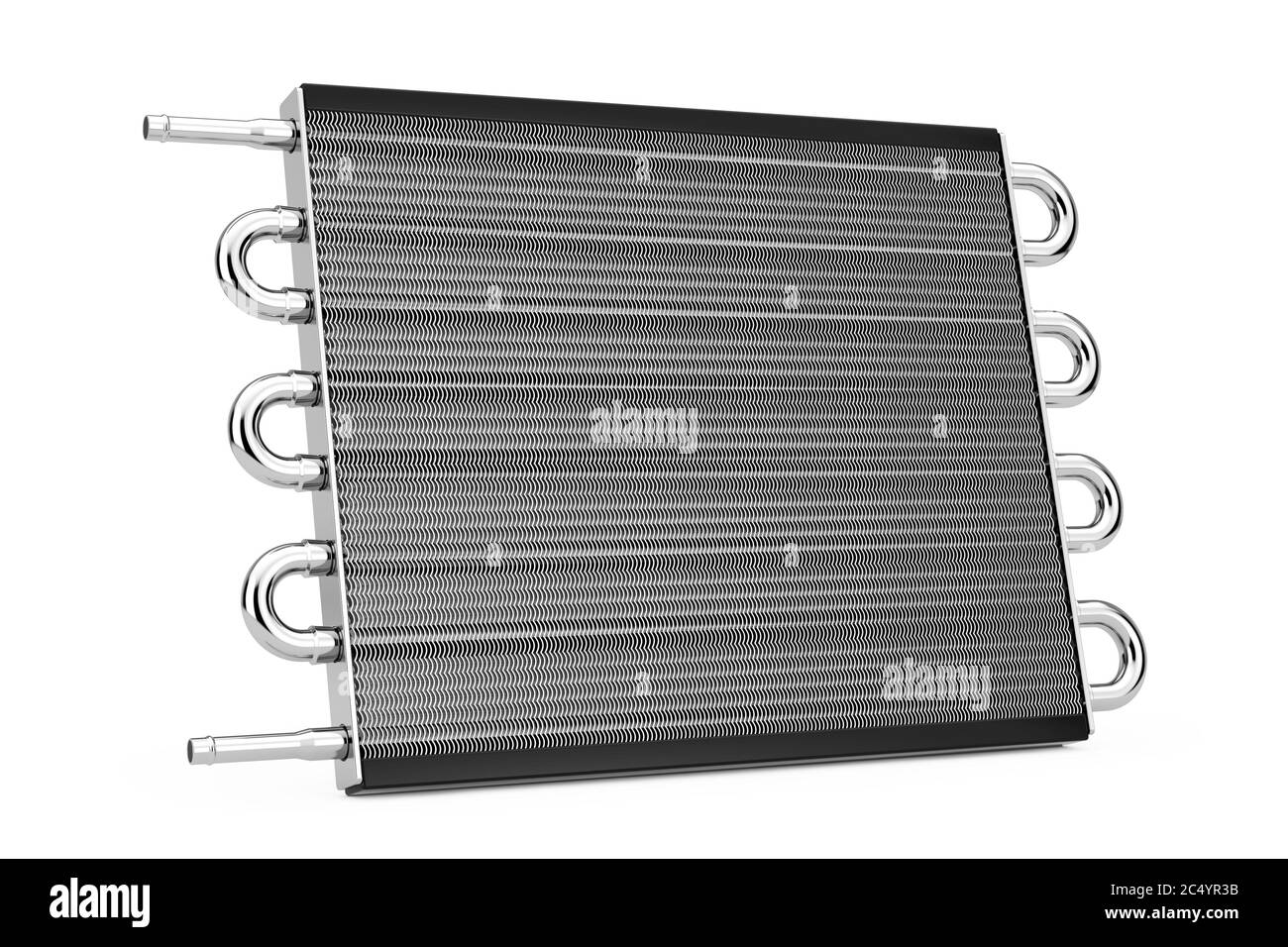 Radiateur de voiture Honeycomb sur fond blanc. Rendu 3d. Banque D'Images