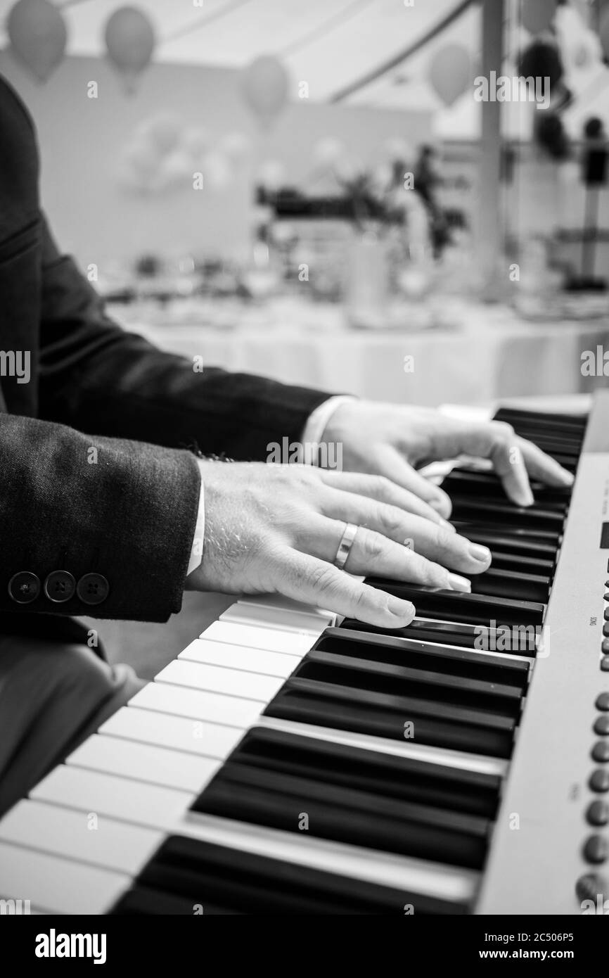 piano lecteur touches de doigt pianiste artiste clavier musique Banque D'Images