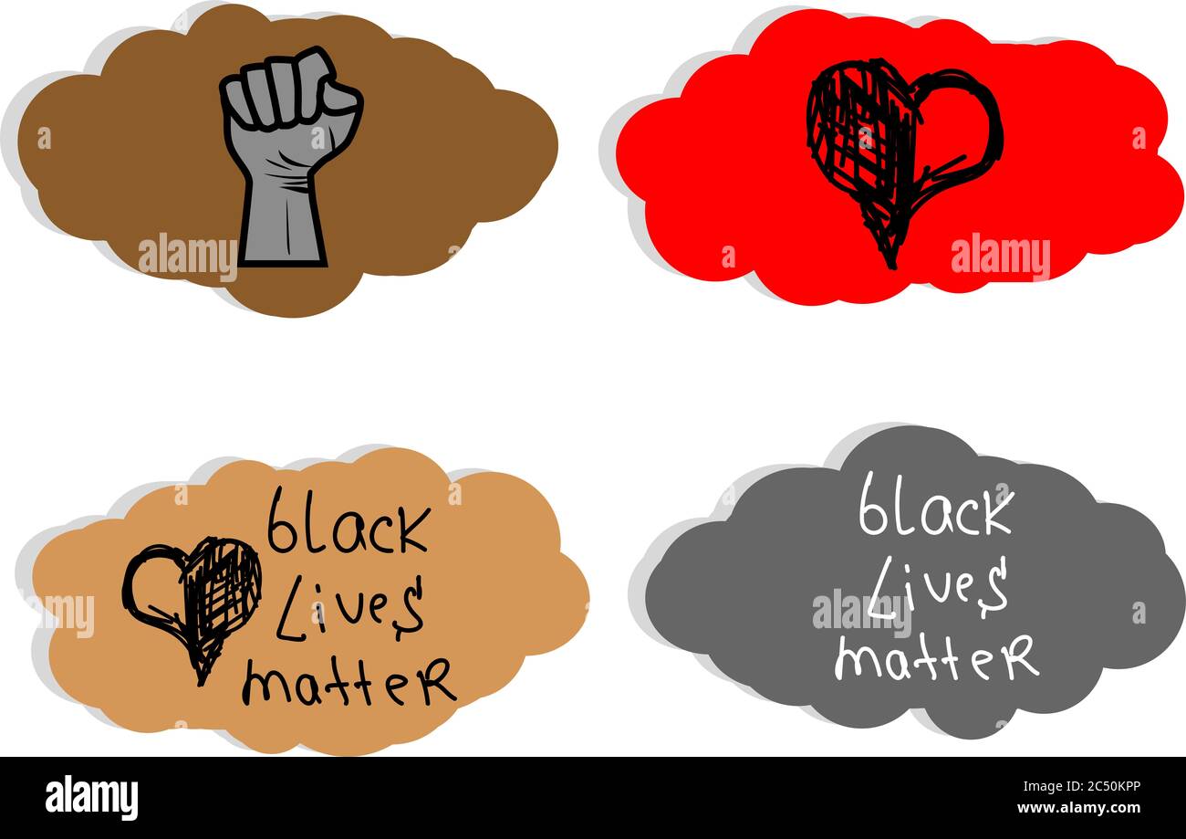 Texte vintage de la matière de la vie noire. Arrêter le racisme. Je ne peux pas respirer. Arrêtez la prise de vue. Les vies noires comptent. Toutes les vies comptent. Violence policière. Arrêter la violence. Po Banque D'Images