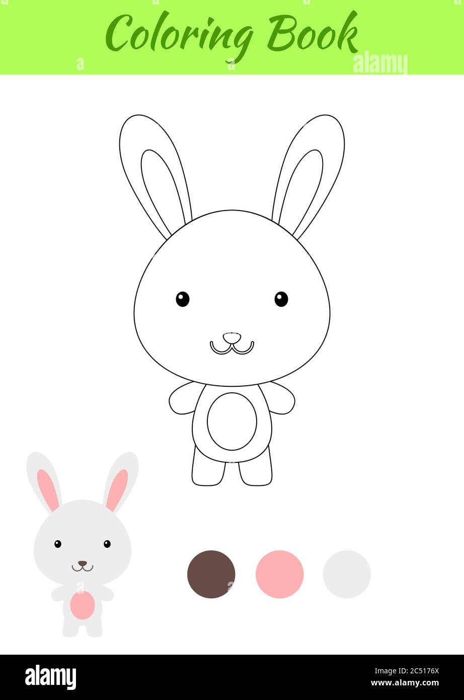 Page De Coloriage Bon Petit Bebe Lapin Livre De Coloriage Pour Enfants Activite Educative Pour Les Enfants D Age Prescolaire Et Les Tout Petits Avec Un Animal Mignon Image Vectorielle Stock Alamy
