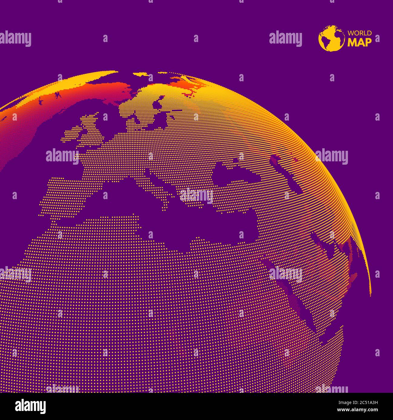 L'Afrique et l'Europe. Globe de la terre. Global business concept marketing. Style en pointillés. La conception de l'éducation, de la science, les présentations web. Illustration de Vecteur