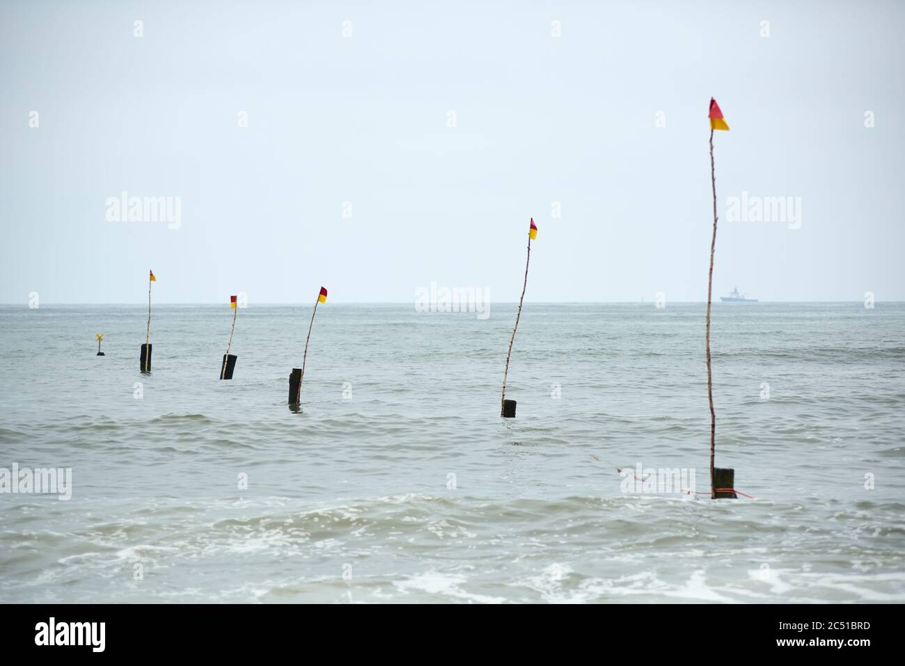 Schwimmzone auf Norderney Banque D'Images