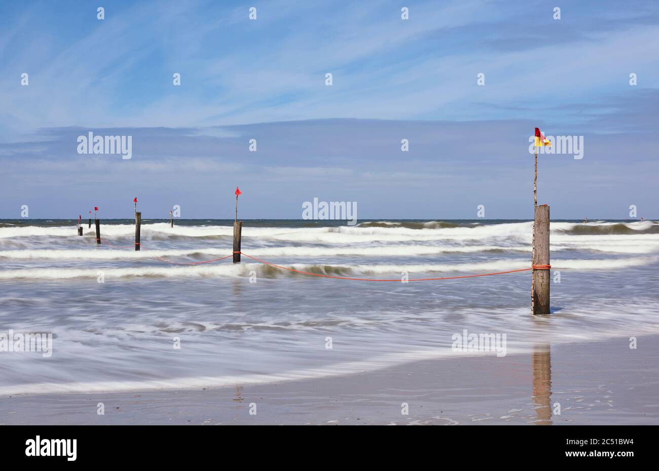 Schwimmzone auf Norderney Banque D'Images