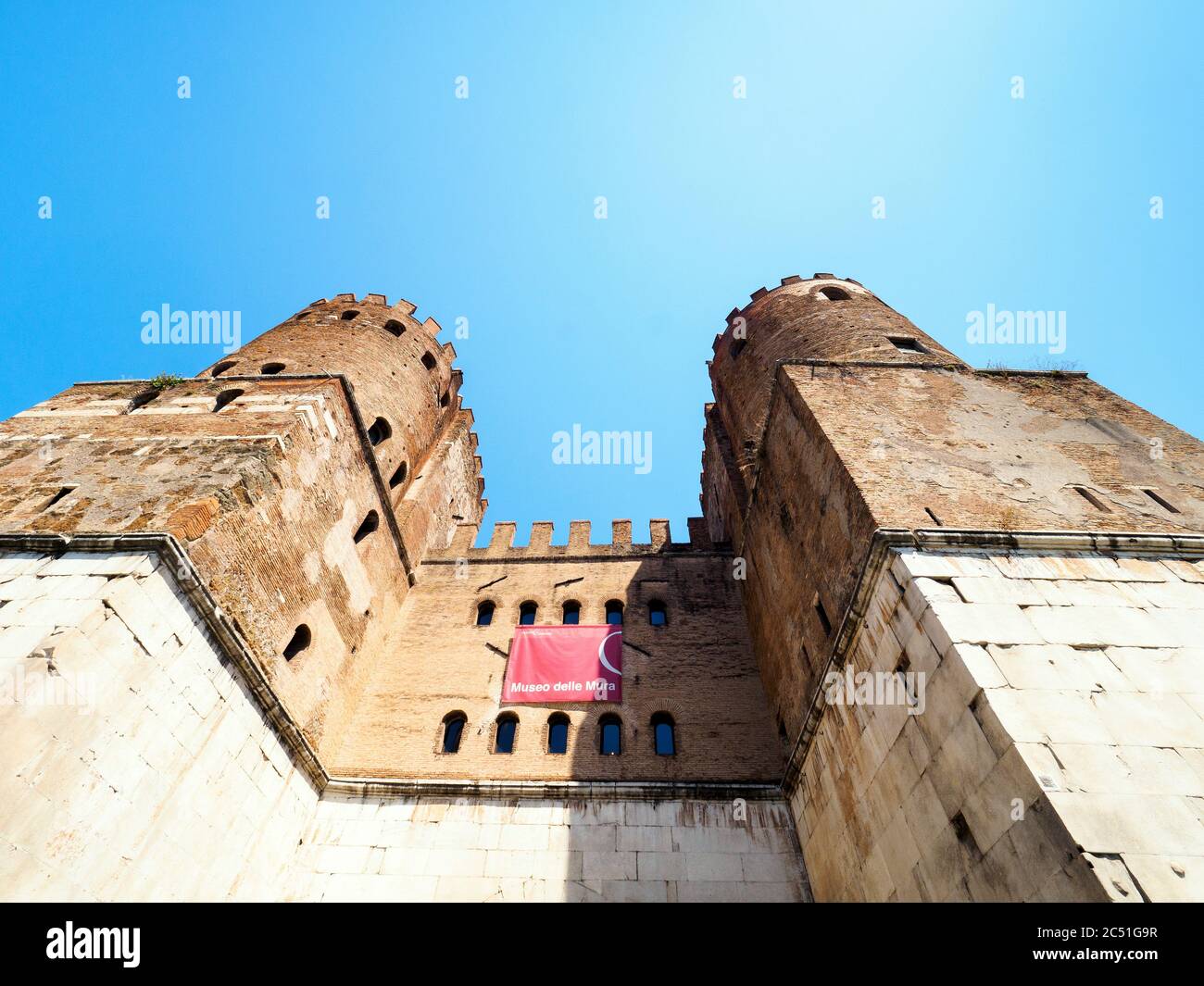 Porta San Sebastiano est une porte dans le mur Aurelian de Rome - Rome, Italie Banque D'Images