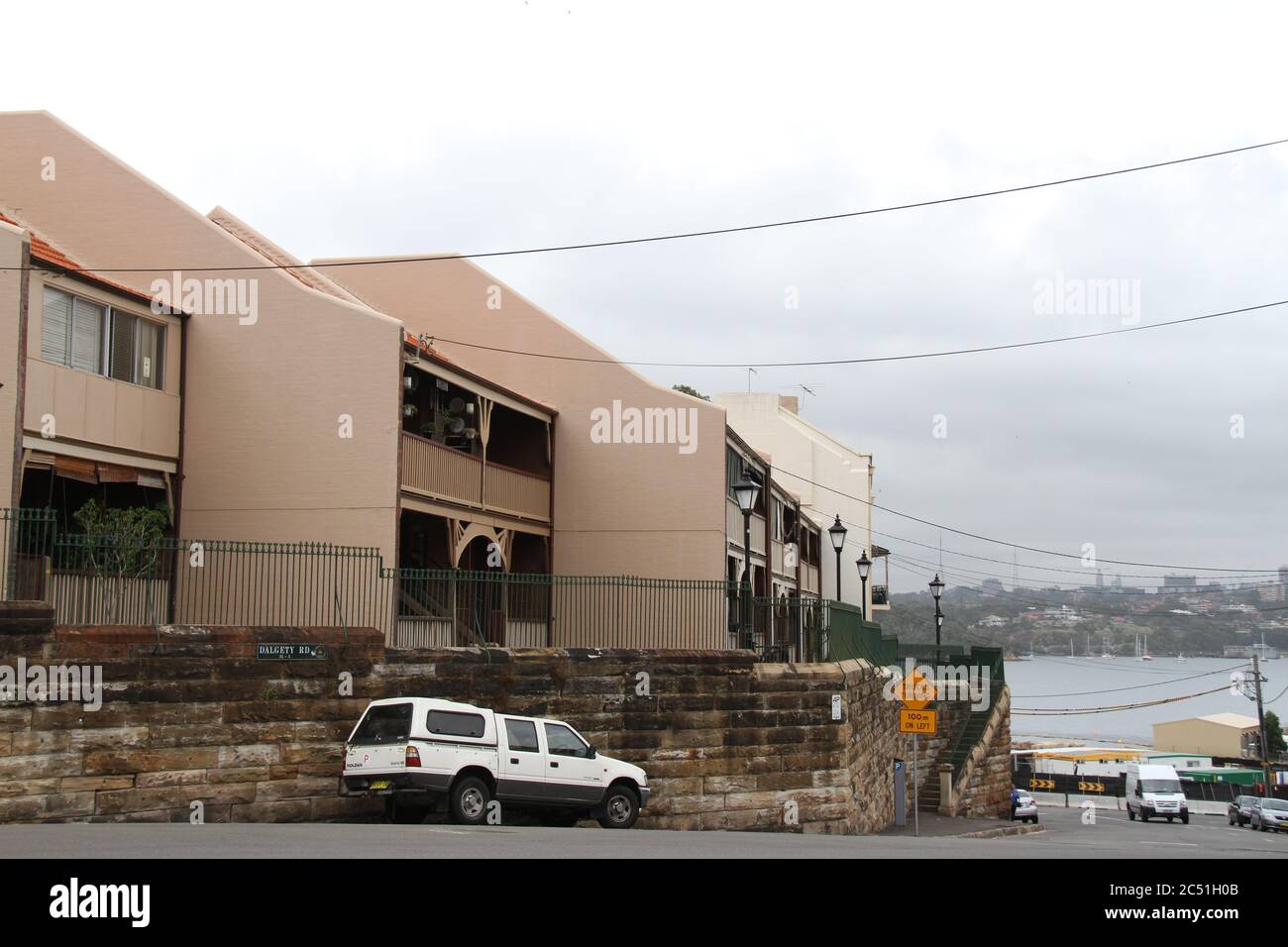 Logement public sur Dalgety Road, Millers point, situé sur un domaine immobilier de premier choix à côté du port de Sydney. Banque D'Images