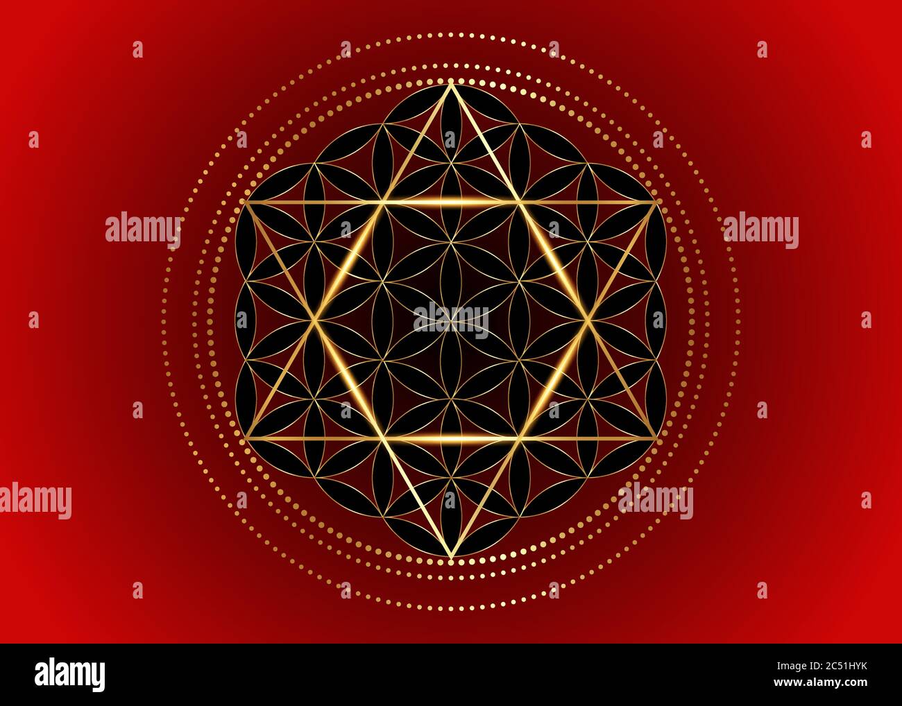 Cube metatron fleur de vie Banque d'images vectorielles - Alamy