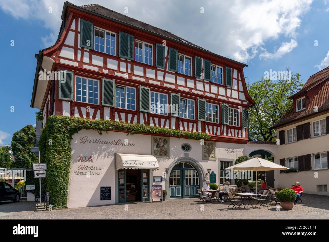 Hagnau, BW / Allemagne - 23 juin 2020 : vue sur l'historique 'Hotel Loewen' ou l'hôtel Lions de Hagnau sur le lac de Constance dans le sud de l'Allemagne Banque D'Images
