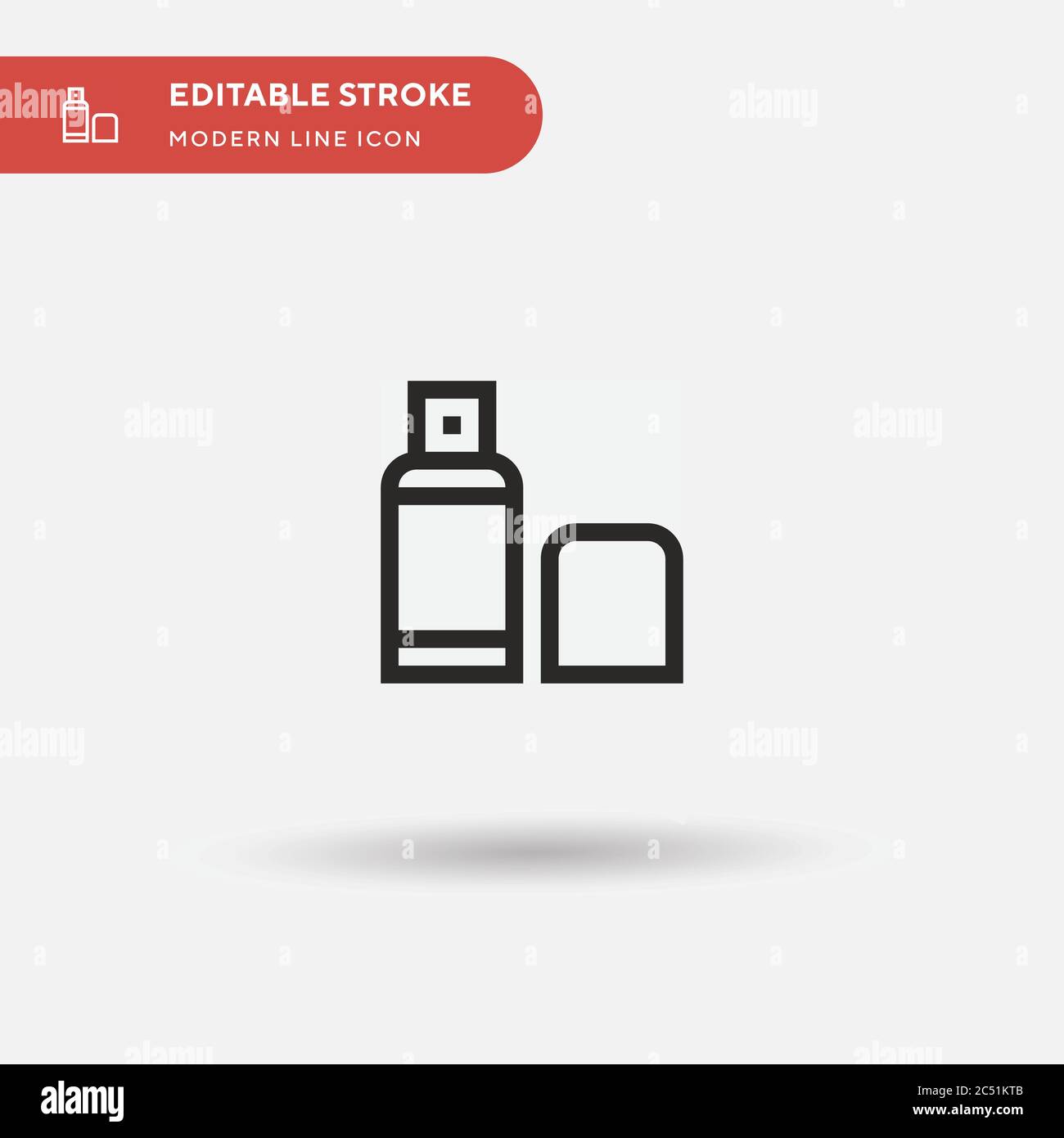 Icône de vecteur simple peinture en aérosol. Modèle de conception de symbole d'illustration pour l'élément d'interface utilisateur Web mobile. Pictogramme moderne de couleur parfaite sur contour modifiable. Peinture en spray icônes pour votre projet d'entreprise Illustration de Vecteur