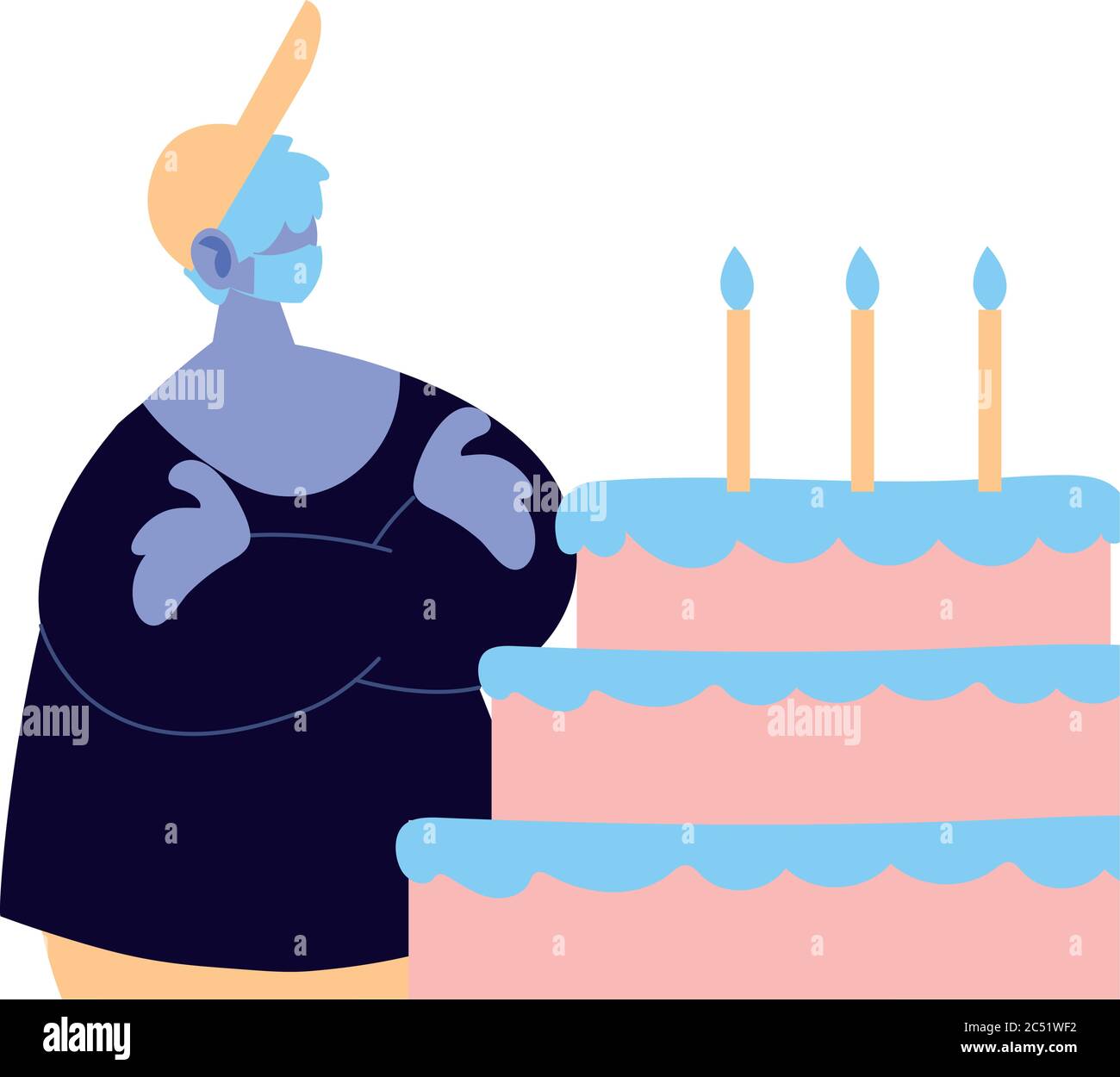Homme Avec Masque Et Gateau D Anniversaire Vecteur Illustration Dessing Image Vectorielle Stock Alamy Homme Avec Masque Et Gateau D Anniversaire Vecteur Illustration Dessing Image Vectorielle Stock Alamy