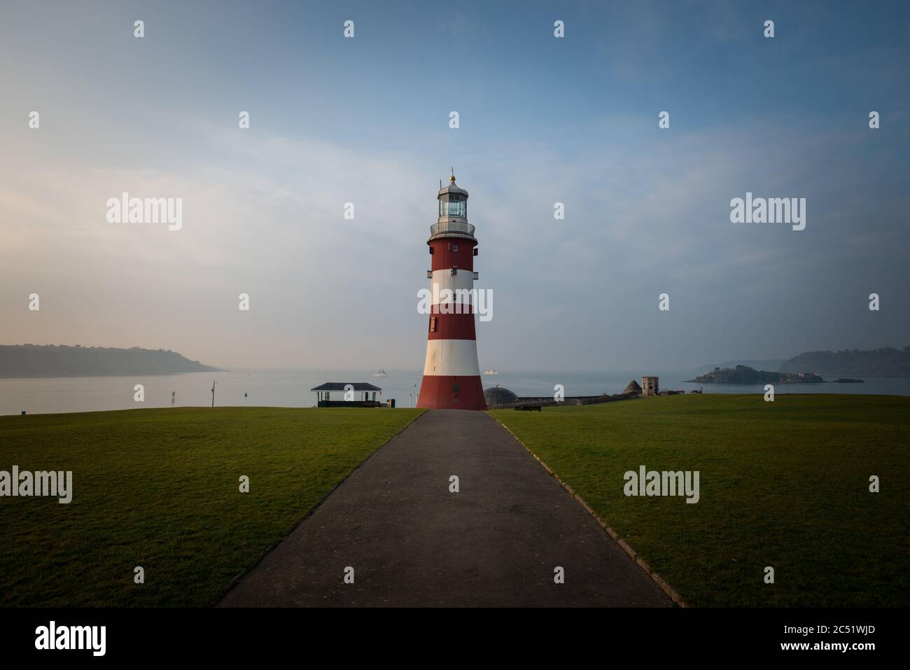 Plymouth, Devon, Royaume-Uni. Smeaton's Tower un phare sur Plymouth Hoe. Banque D'Images