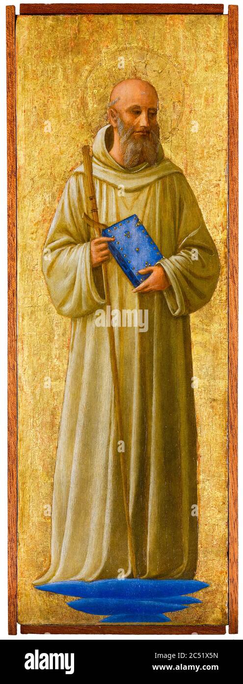 Saint Romuald, peinture de FRA Angelico, vers 1440 Banque D'Images