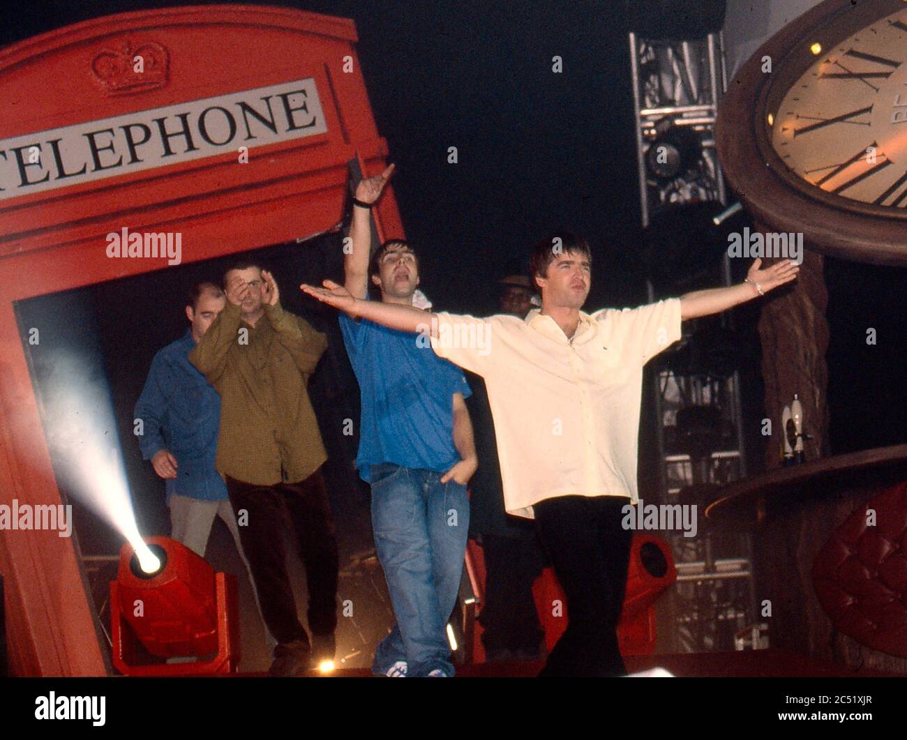 Oasis en concert au Earl's court Exhibition Hall le 4 novembre 1995 Banque D'Images