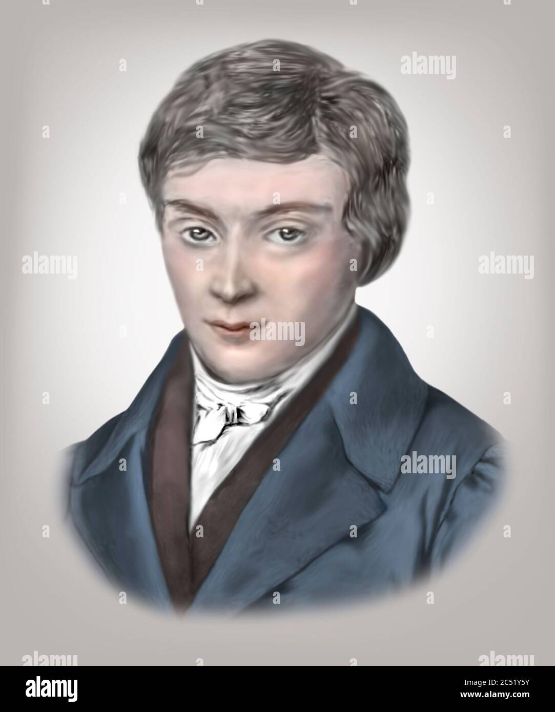 Evariste Galois 1811-1832 mathématicien français Banque D'Images