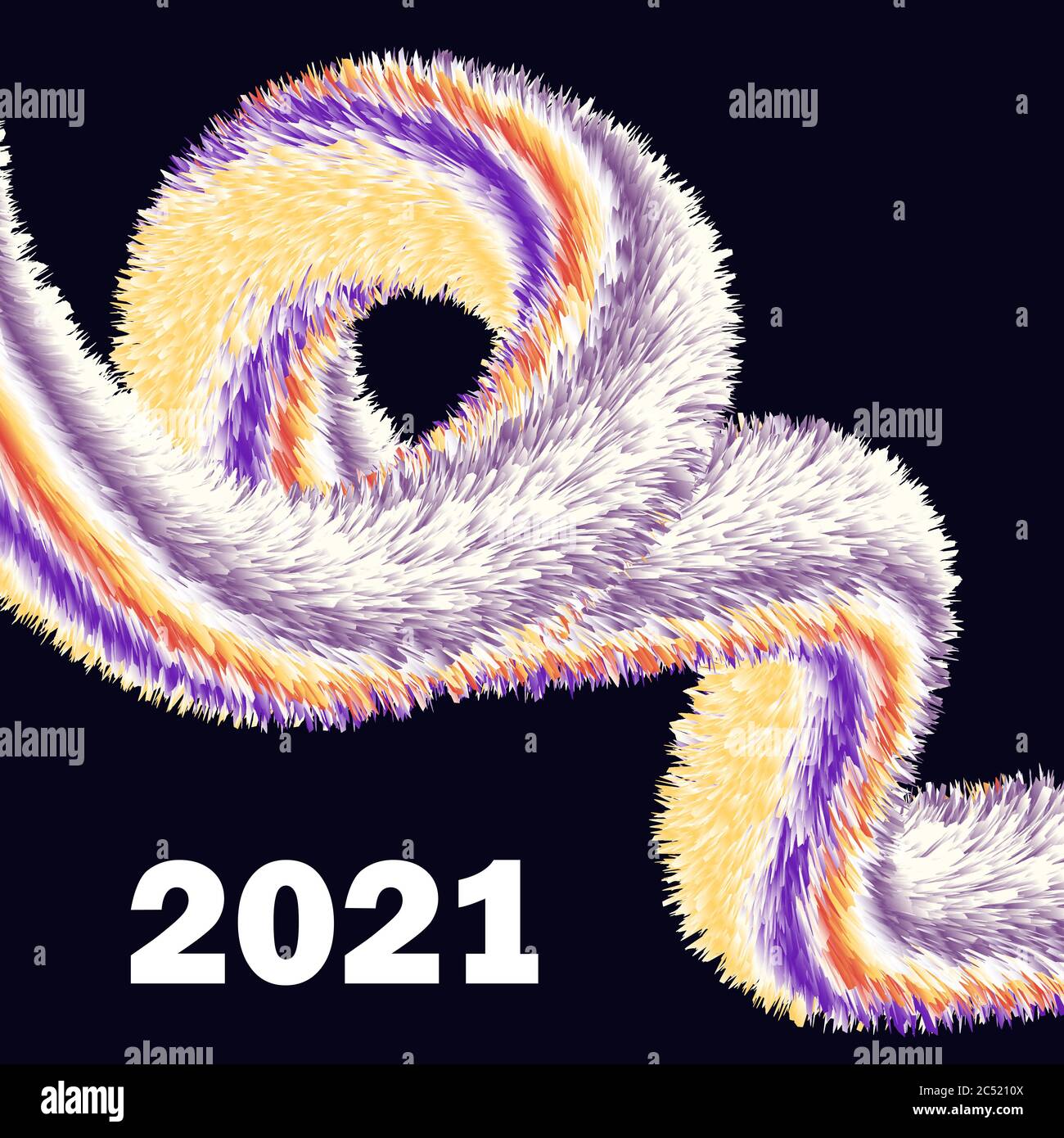 Style vague coloré, arrière-plan abstrait pour les nouvelles épes Vector 2021 Illustration de Vecteur