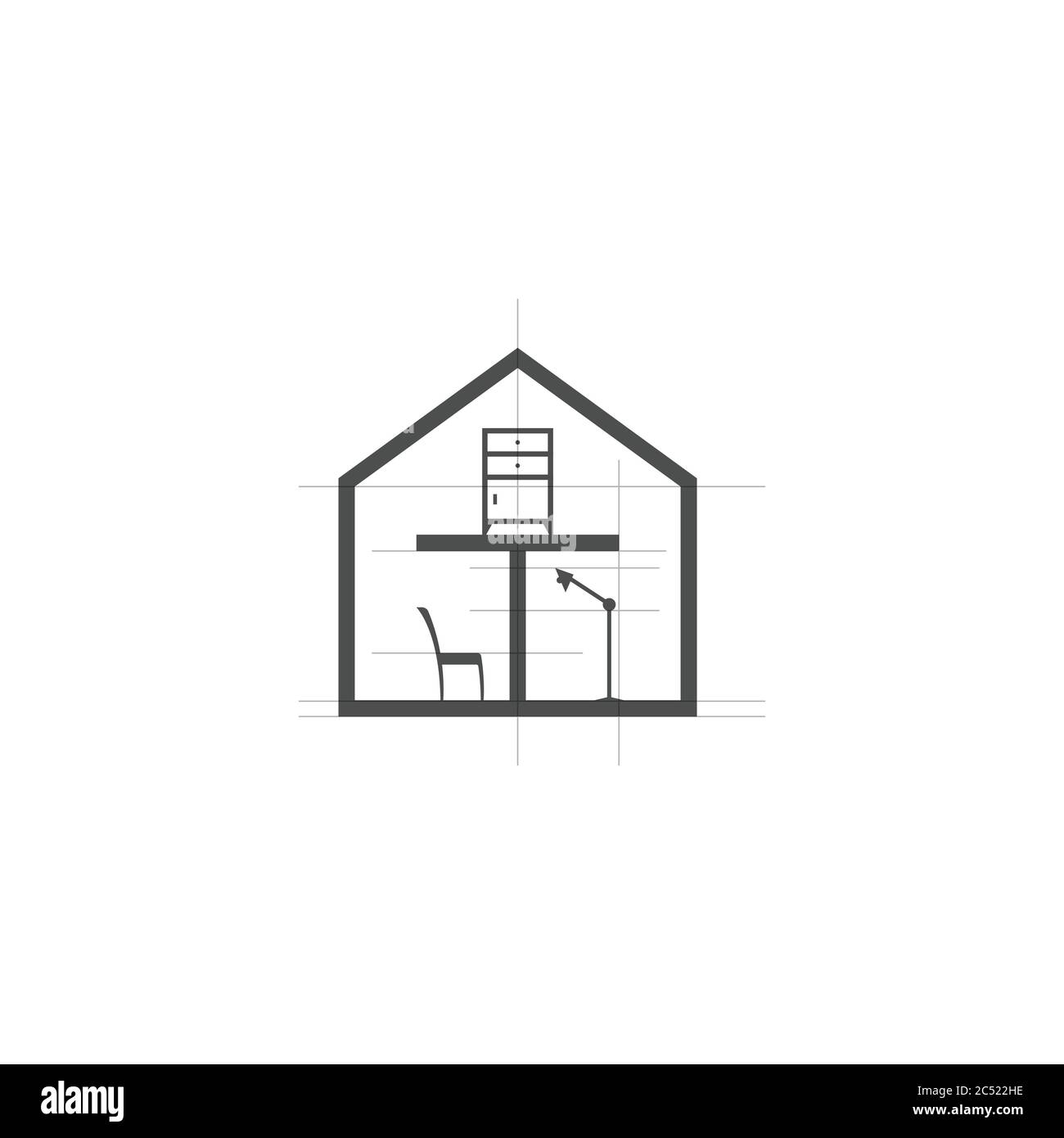 Image vectorielle de design de logo intérieur moderne et créatif. Logo intérieur Home image vectorielle. Idées et inspiration Illustration de Vecteur