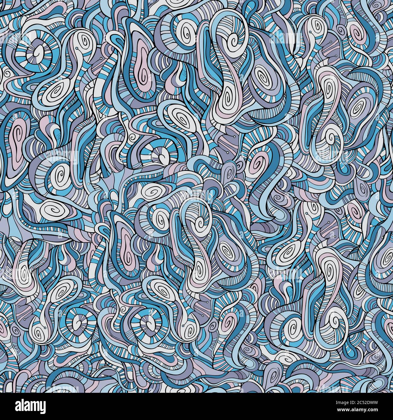 Résumé transparente Motif vagues dessiné à la main Illustration de Vecteur