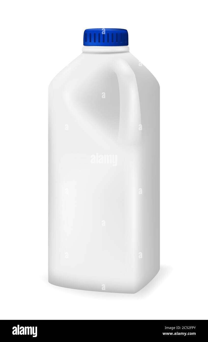 Biberon pour le lait, le jus ou autre, sur fond blanc. Illustration vectorielle réaliste Illustration de Vecteur