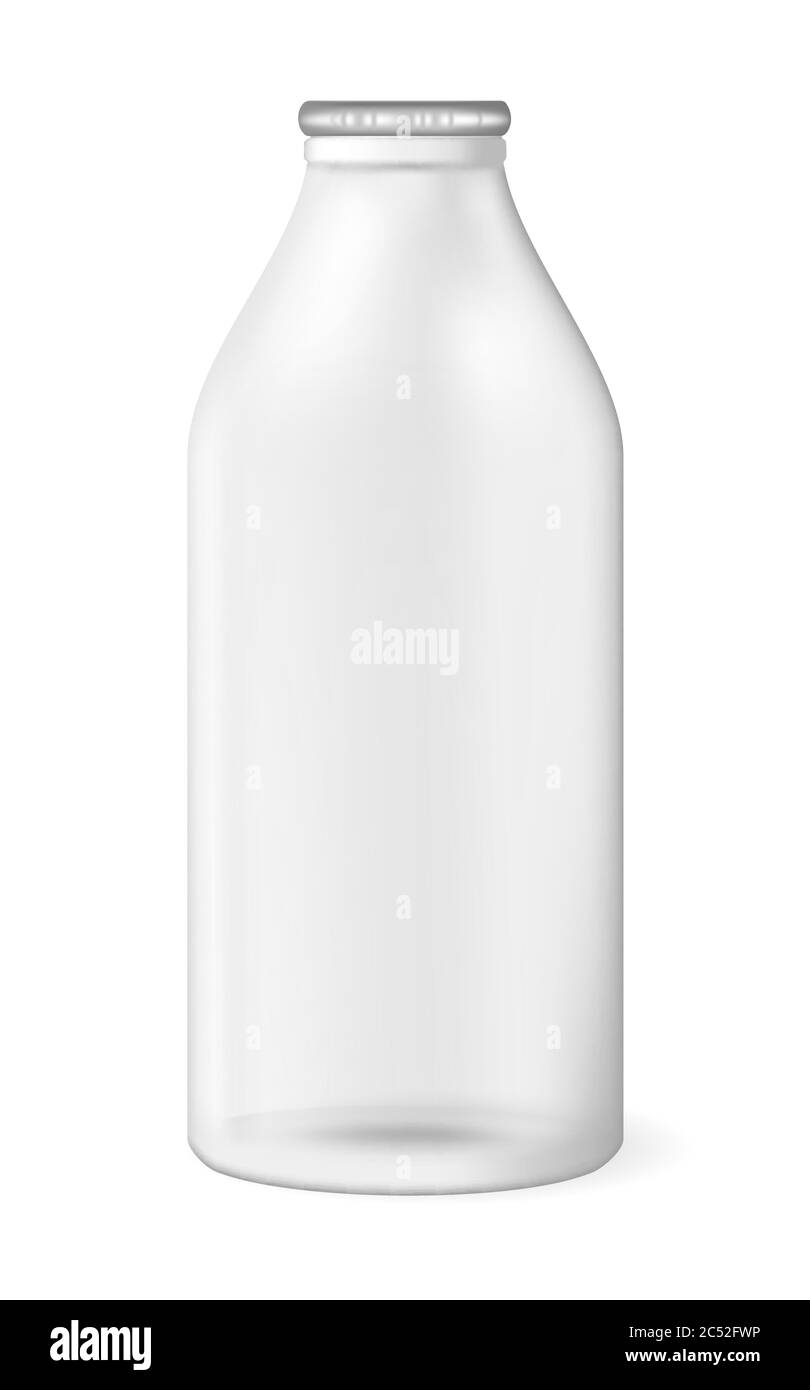 Biberon pour le lait, le jus ou autre, sur fond blanc. Illustration vectorielle réaliste Illustration de Vecteur