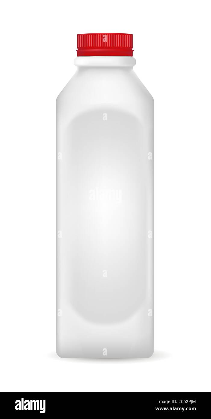 Biberon pour le lait, le jus ou autre, sur fond blanc. Illustration vectorielle réaliste Illustration de Vecteur