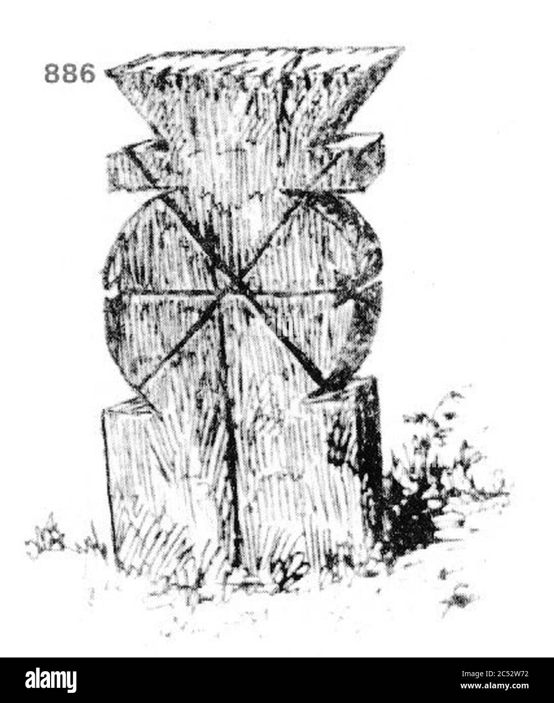 Ivan Enchev-Vidyu Croix folklorique bulgare 886. Banque D'Images