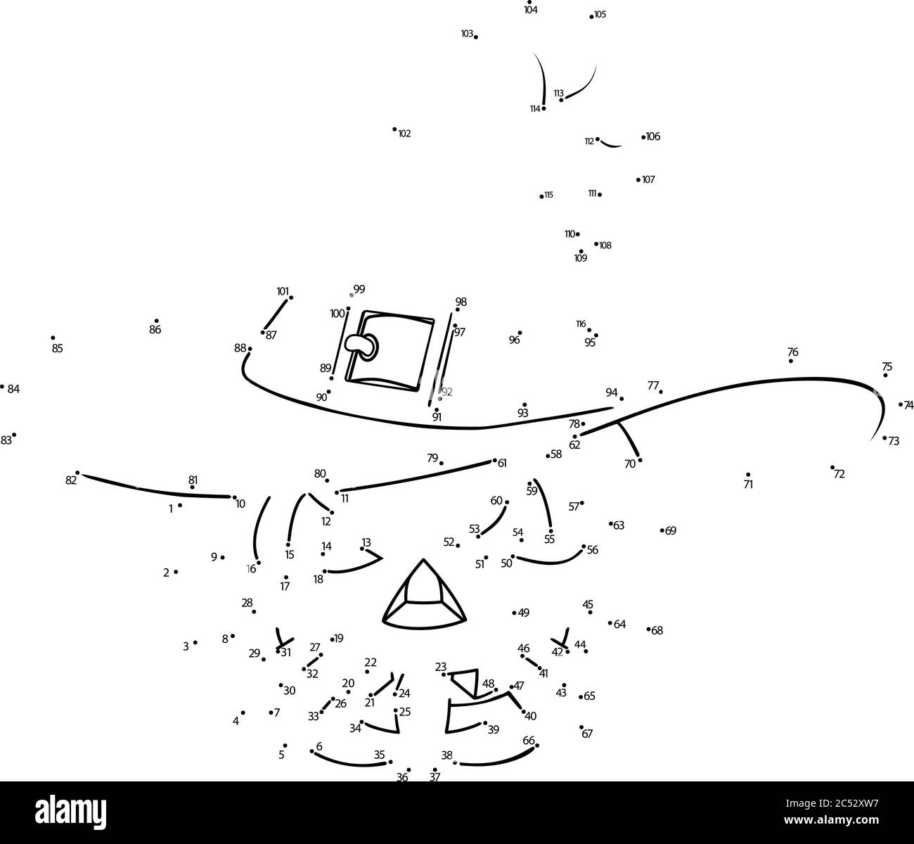 Connectez Rejoignez les points à la citrouille d'Halloween à pois Illustration de Vecteur