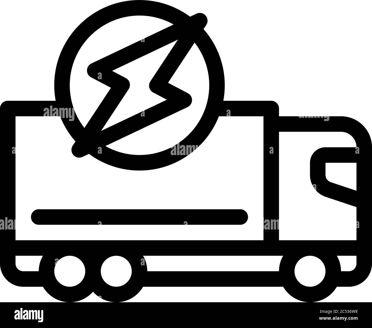 illustration vectorielle de l'icône d'utilitaire electro truck Illustration de Vecteur