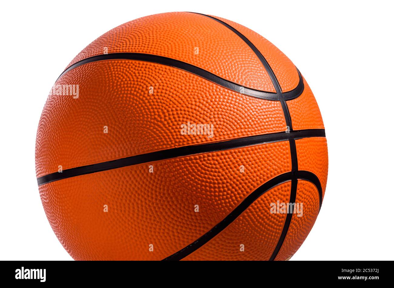 Basket-ball isolé sur fond blanc. Boule orange. Concept sportif. Banque D'Images