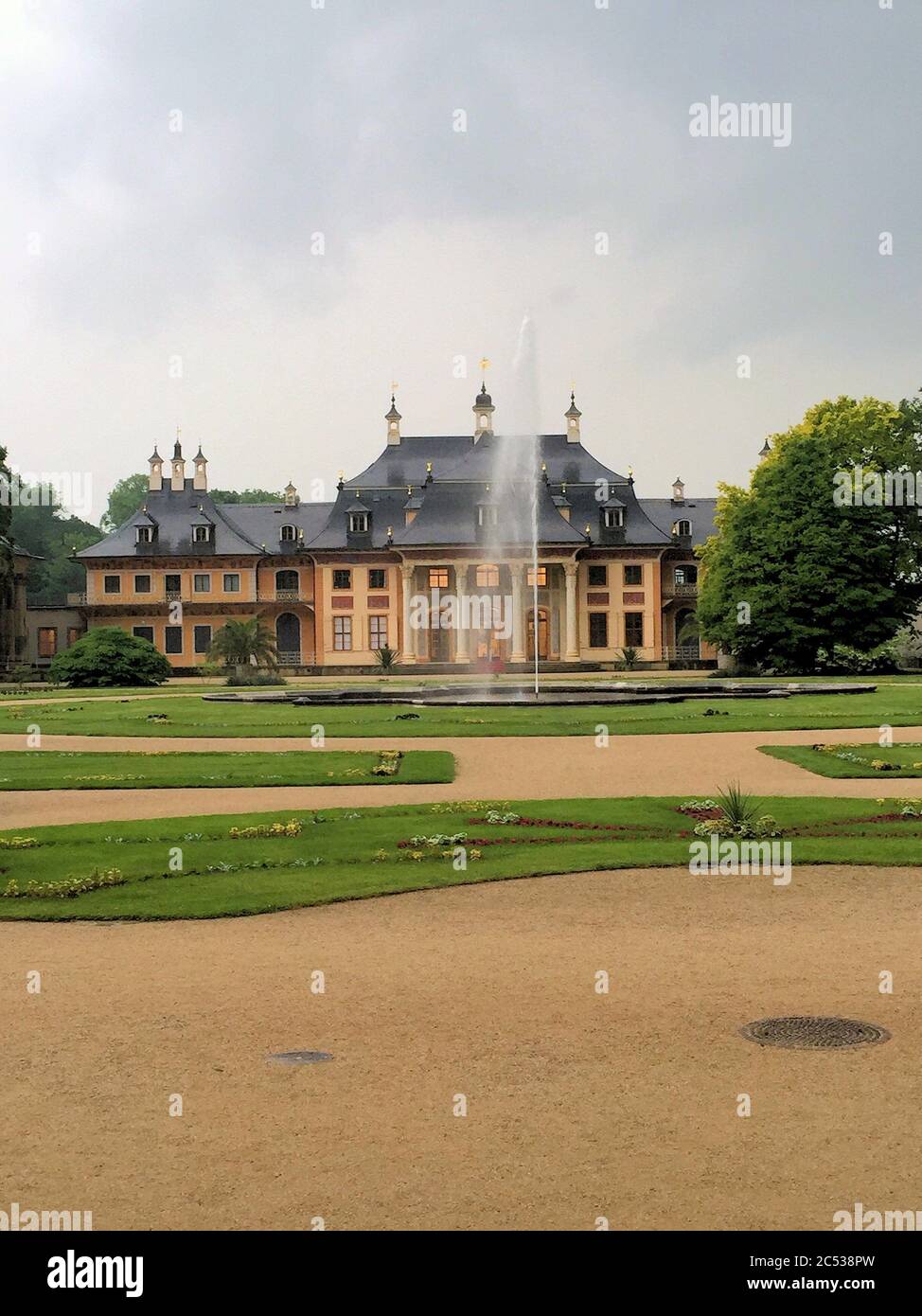 Jardin du château à Pillnitz Banque D'Images