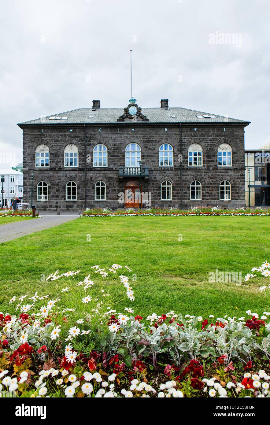 Parlement de Reykjavik, Islande Banque D'Images
