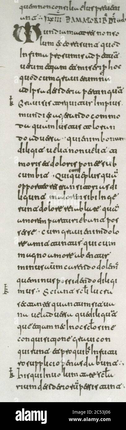 Isidore de Séville, sentenentiae, Madrid, Mme 10067, fol. 83r. Banque D'Images