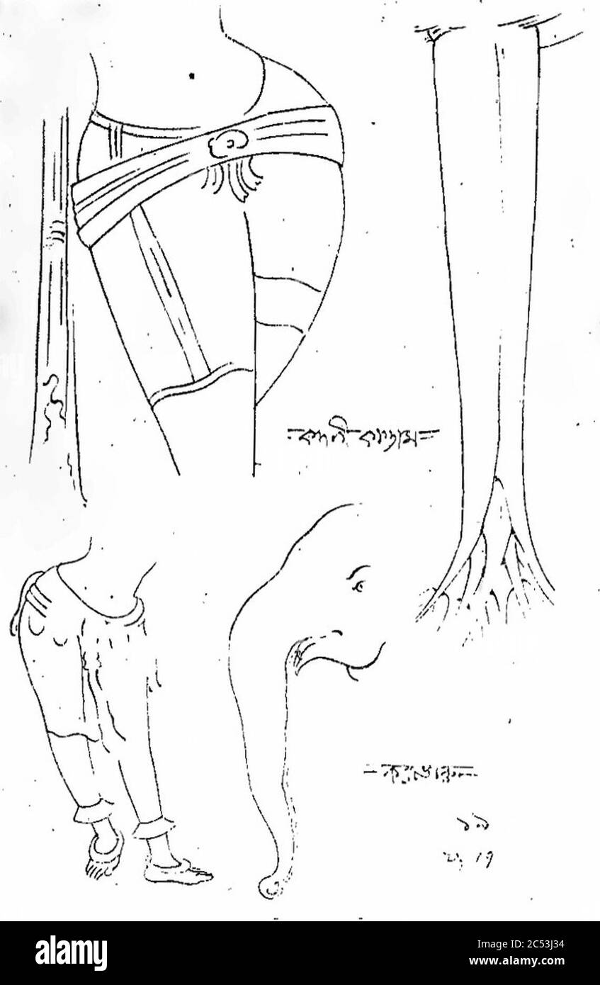 Indian murti (statue) proportions posture forme conception 10. Banque D'Images