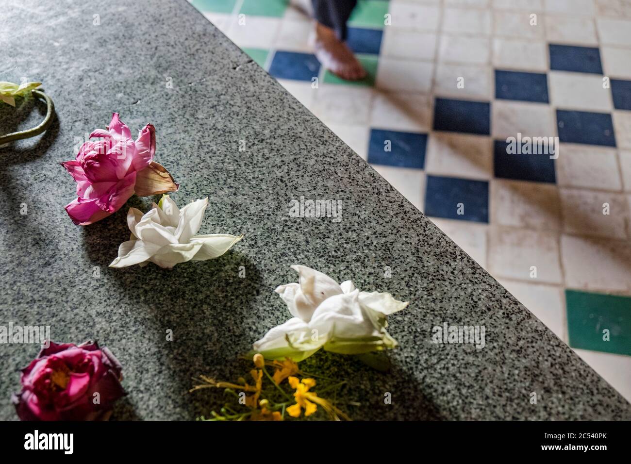 Photo détaillée de fleurs sur une table, Sri Lanka Banque D'Images