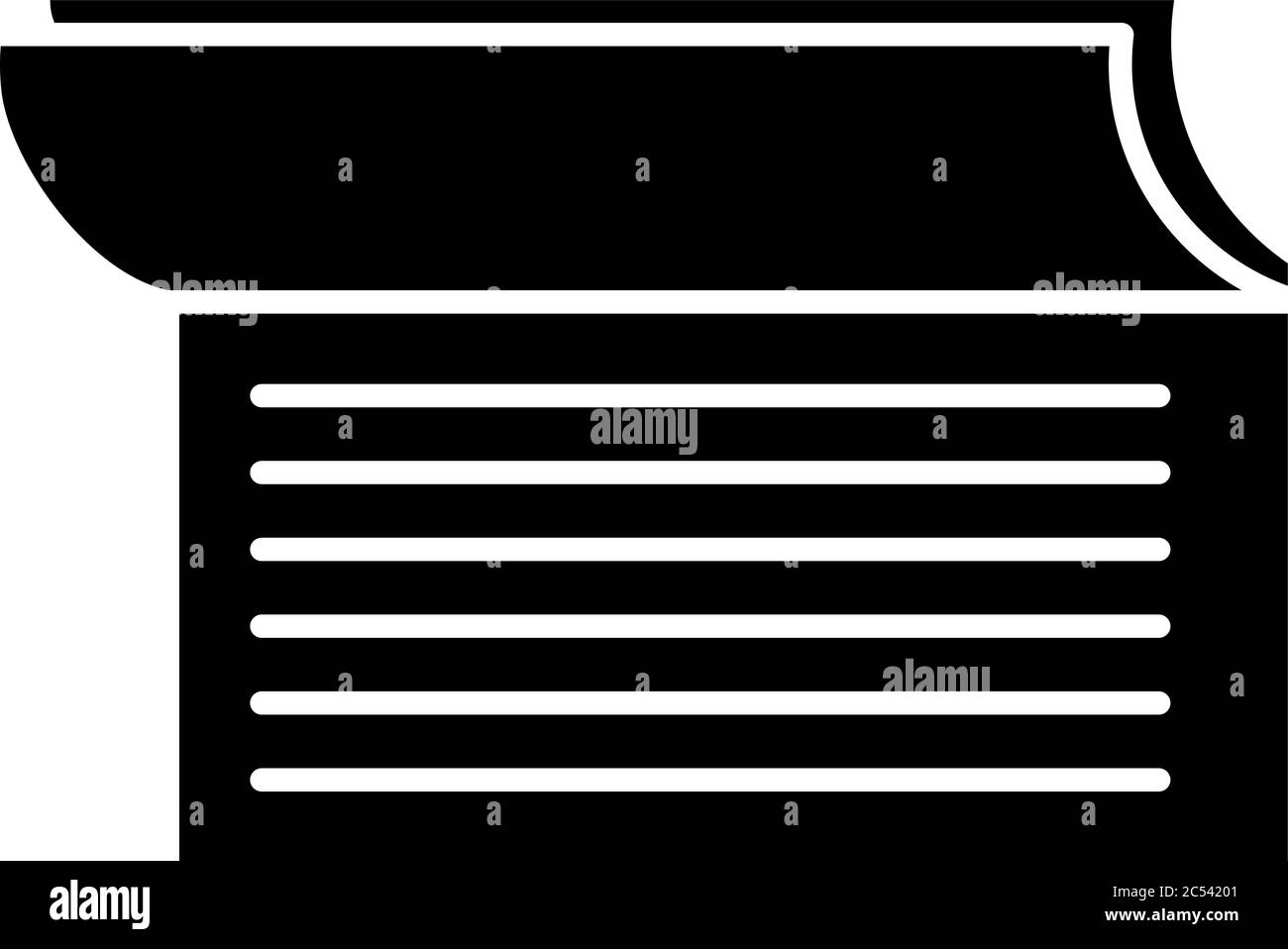 Icône de glyphe noir de chéquier Illustration de Vecteur