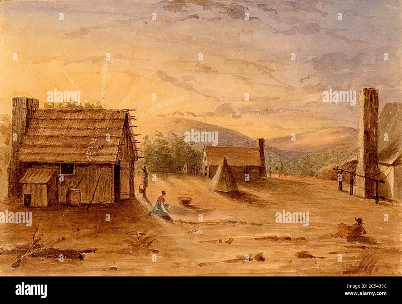 Dans la cuisine de Maggie Arthur Lee. Banque D'Images