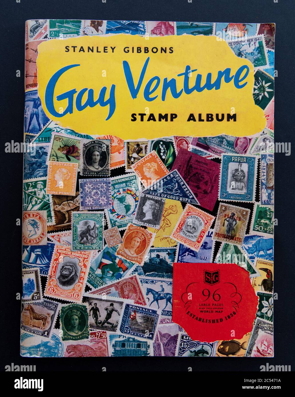 Stanley Gibbons gay Venture album couverture - vintage 1960s - Royaume-Uni Banque D'Images