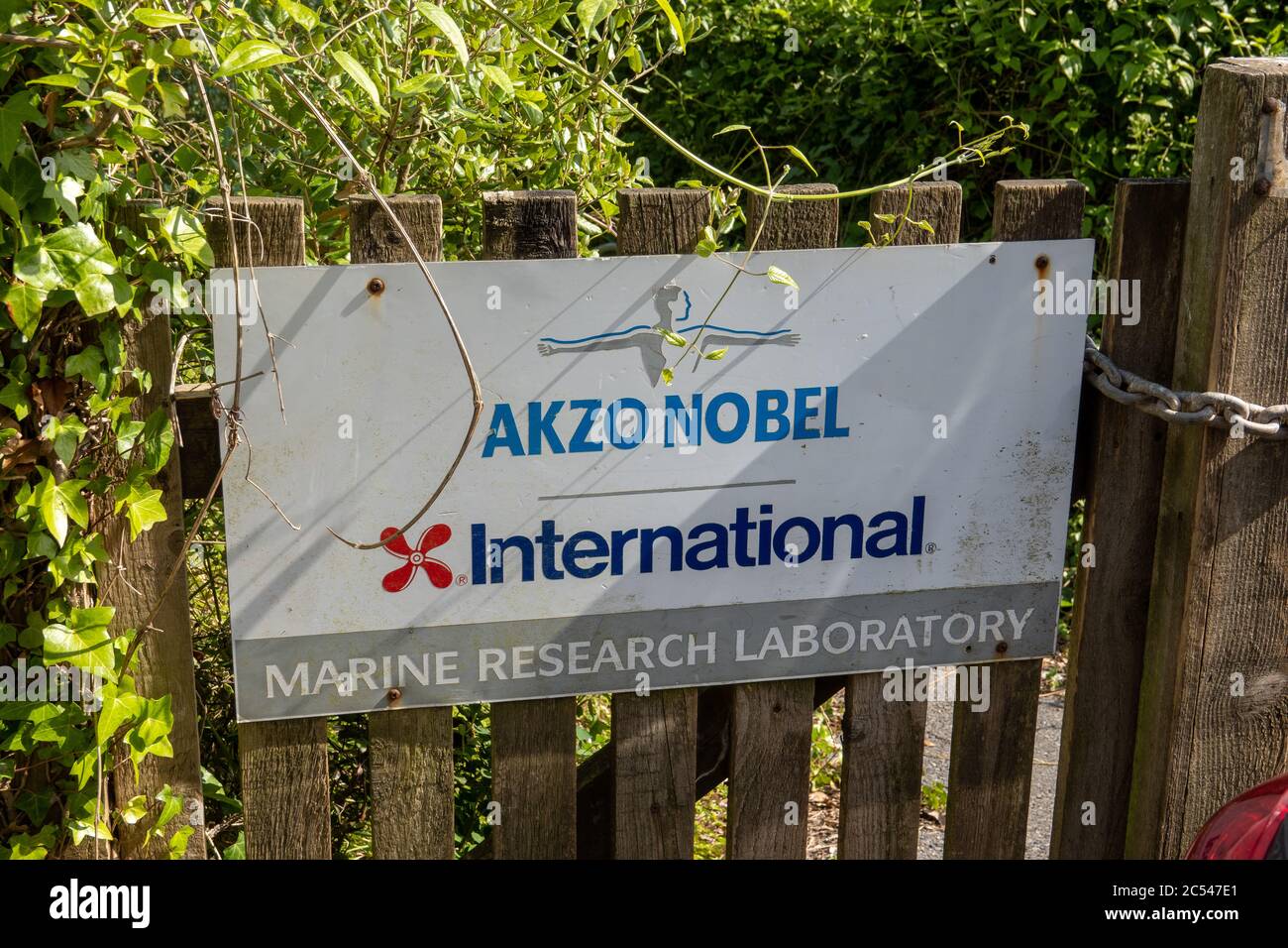 Akzo Nobel International, Laboratoire de recherches marines, Newton Ferrers Banque D'Images