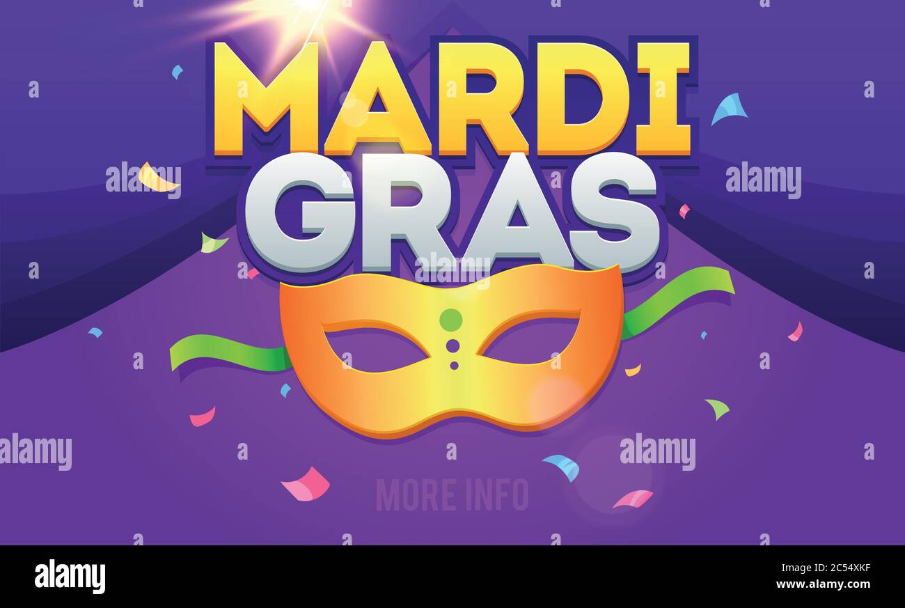 Élément de conception Mardi gras. Affiche de masque de fête Mardi gras. Affiche des fêtes, bannière, modèle de circulaire Illustration de Vecteur