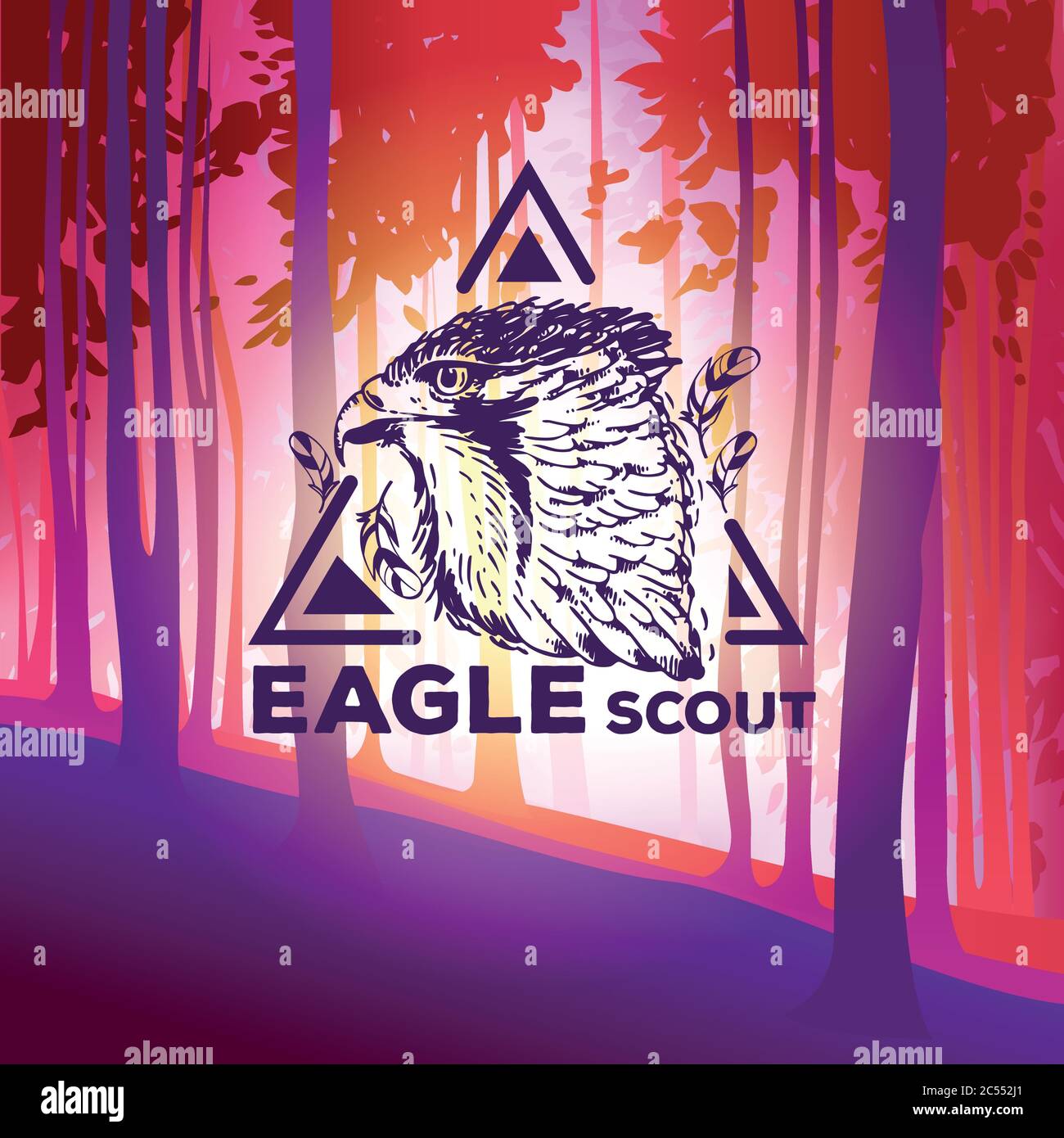 Étiquettes aigle vintage. Élément graphique, emblème et logo rétro Illustration de Vecteur