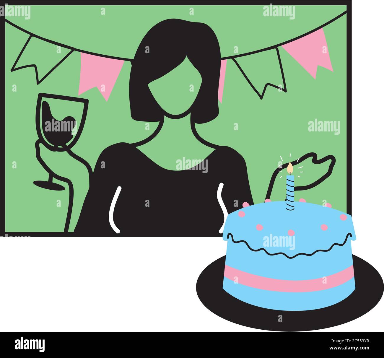 Femme A L Ecran Avec Motif Gateau Joyeux Anniversaire Et Theme De Chat Video Illustration Vectorielle Image Vectorielle Stock Alamy Femme A L Ecran Avec Motif Gateau Joyeux Anniversaire Et Theme De Chat Video Illustration Vectorielle Image Vectorielle Stock Alamy