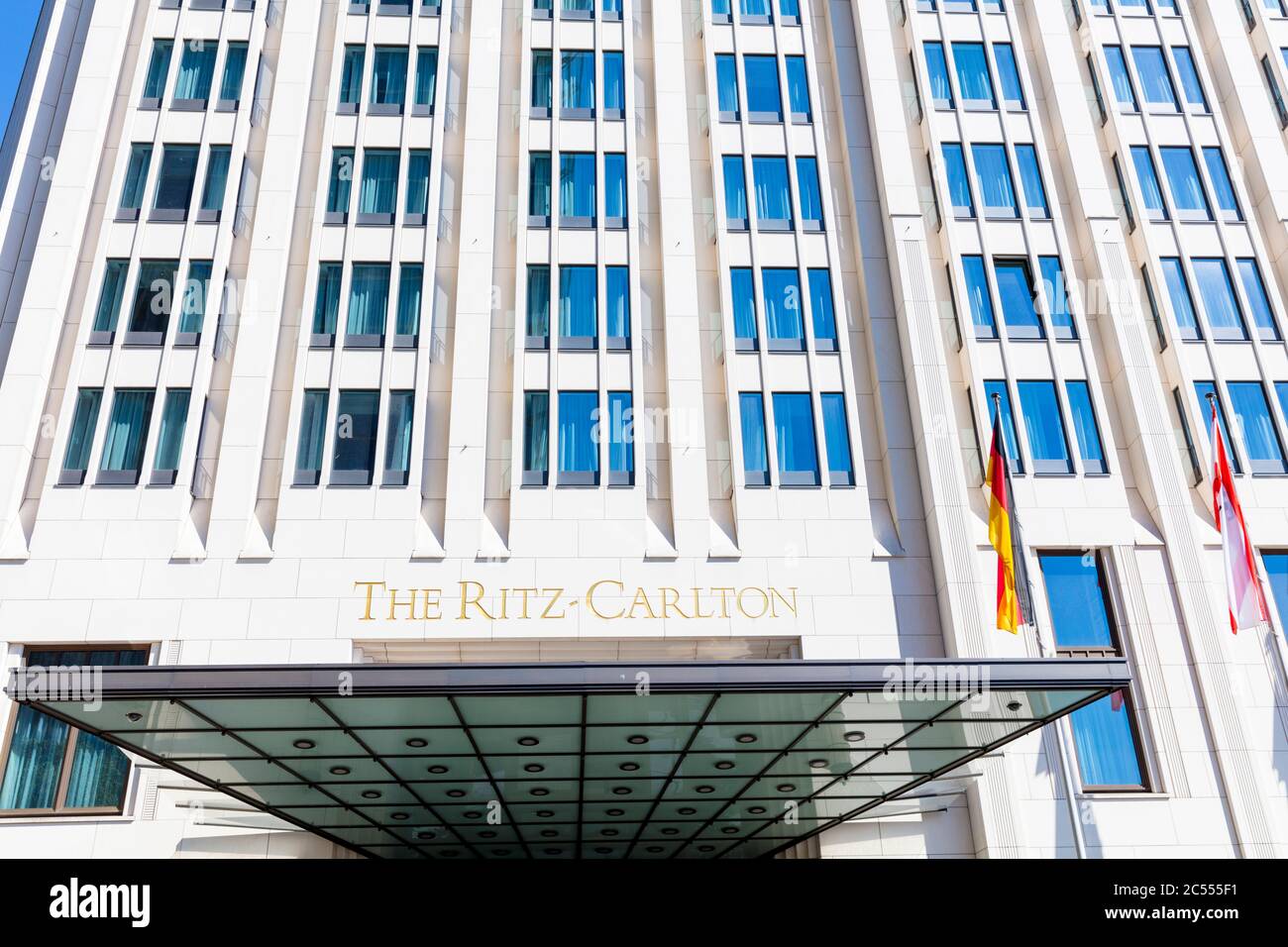 Ritz Carlton, hôtel, Potsdamer Platz, immeubles de haute hauteur, façade de maison, Stadtmitte, Berlin, Allemagne Banque D'Images