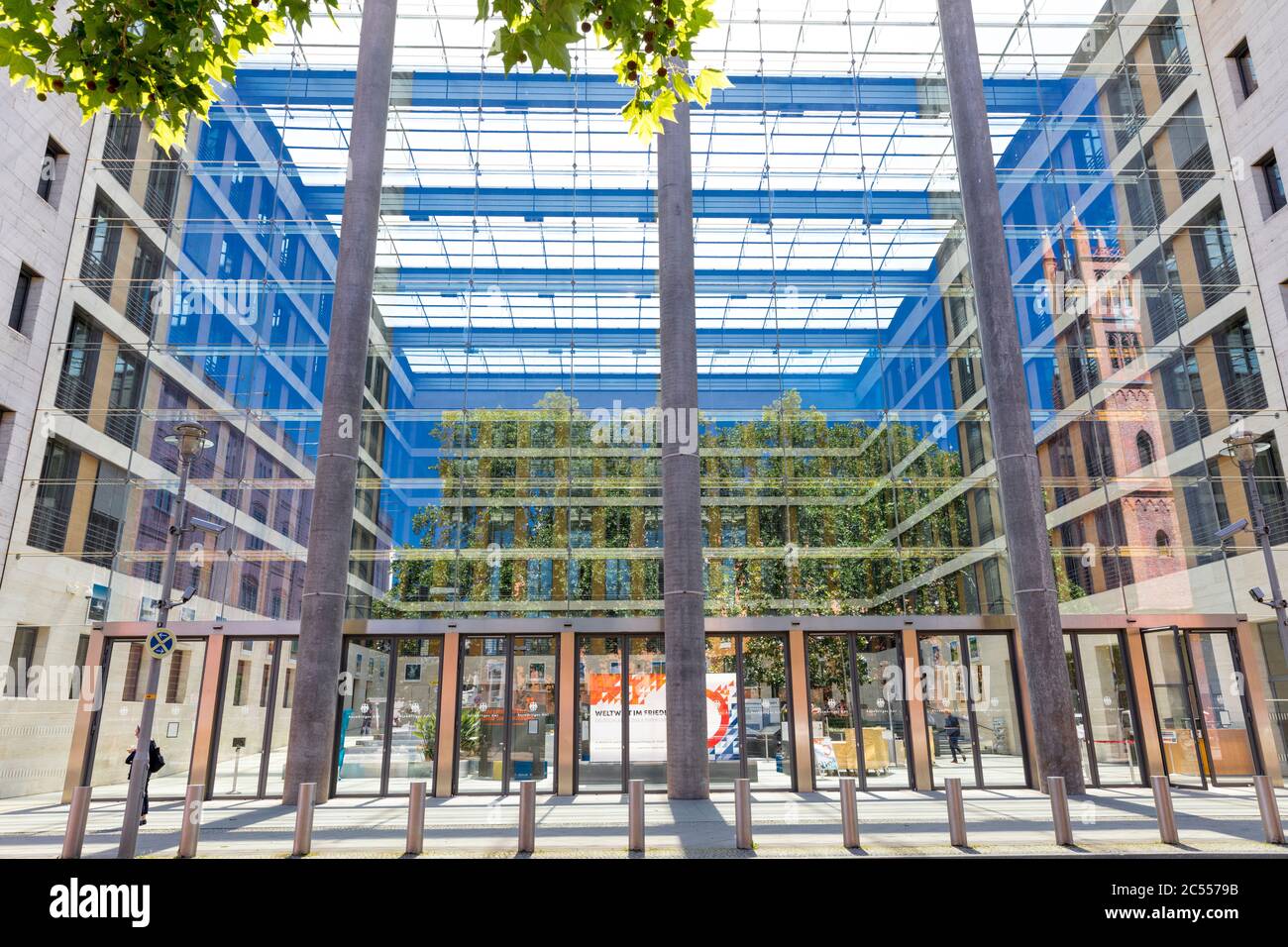 Bureau fédéral des affaires étrangères, Ministère des affaires étrangères, Werdescher Markt, façade, atrium, Mitte, Berlin, Allemagne Banque D'Images