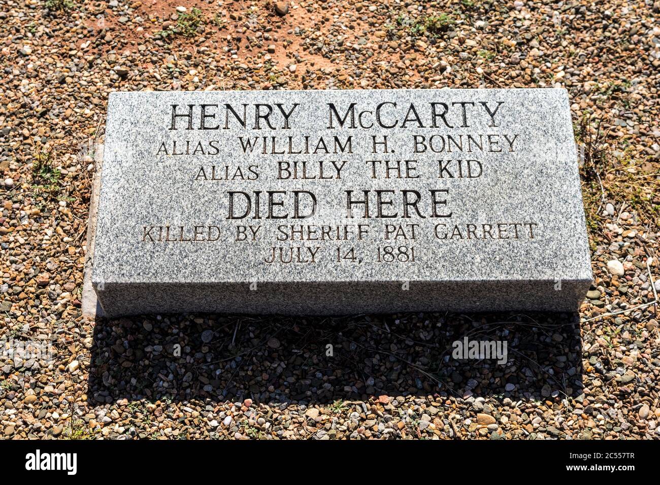 Billy The Kid est mort à cet endroit, photographié par le shérif Pat Garrett à fort Sumner, Nouveau-Mexique, États-Unis. Banque D'Images