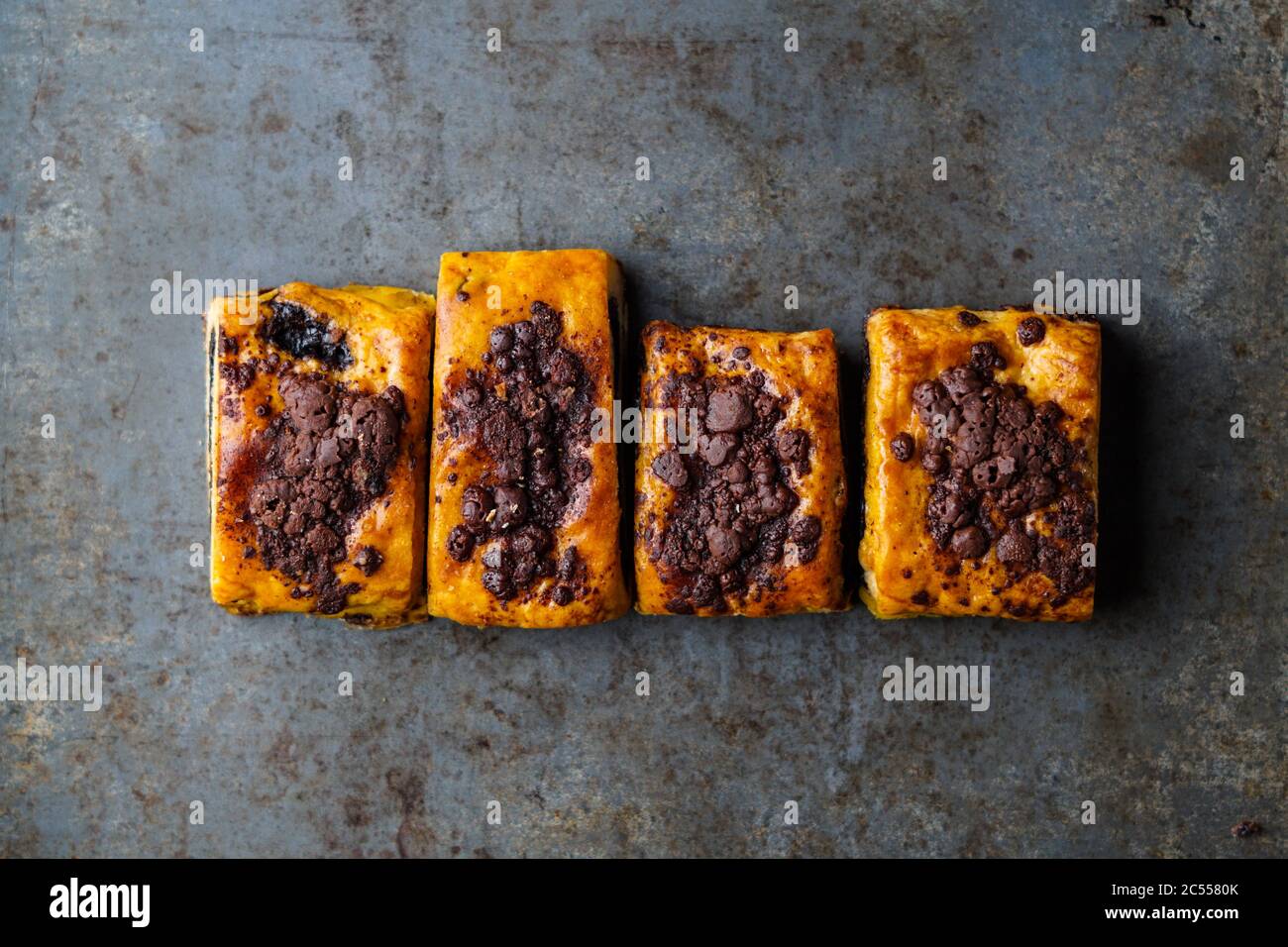 Pâtisseries au chocolat Rugelach Banque D'Images