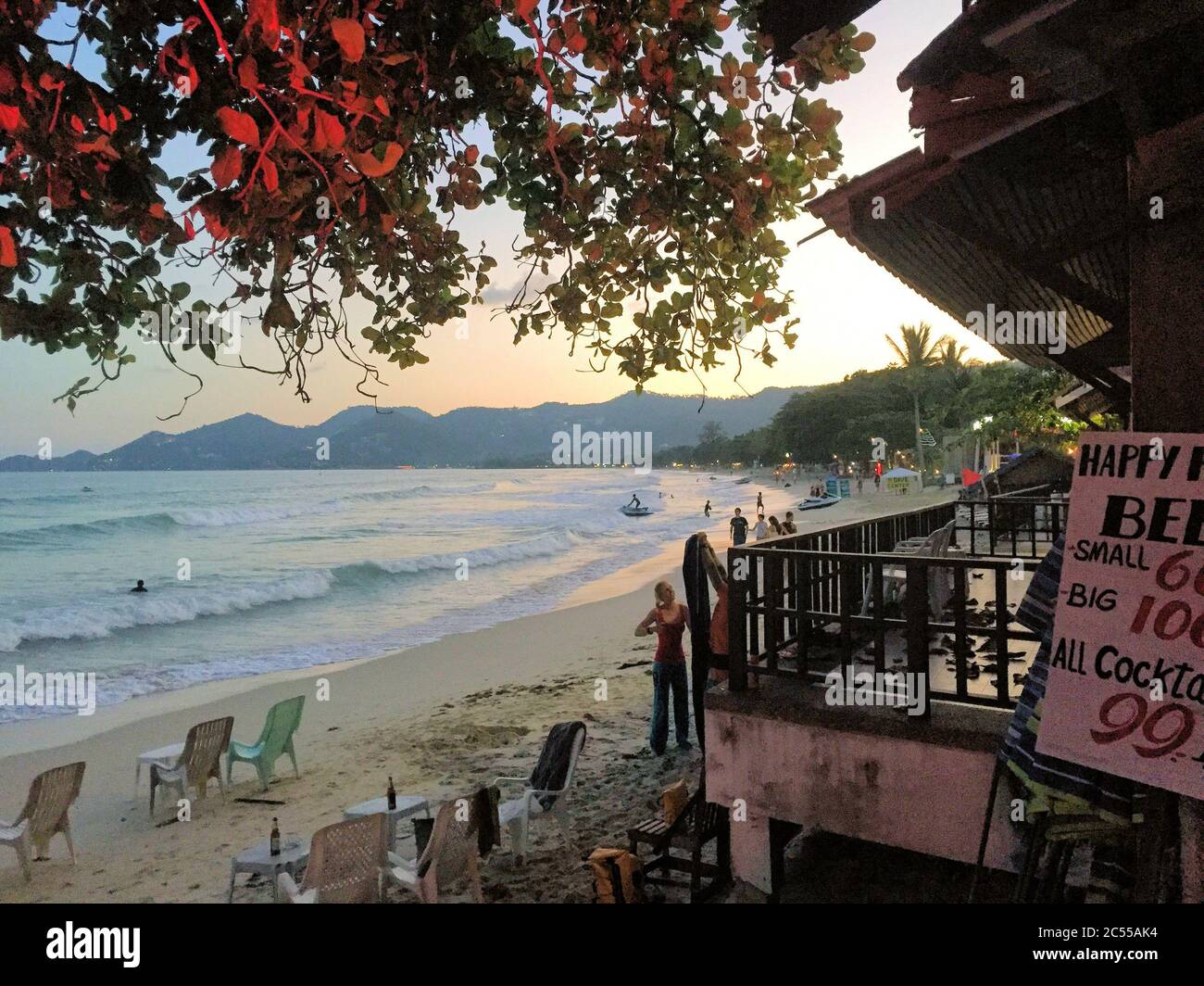 La plage de Chaweng à Koh Samui Thaïlande Banque D'Images