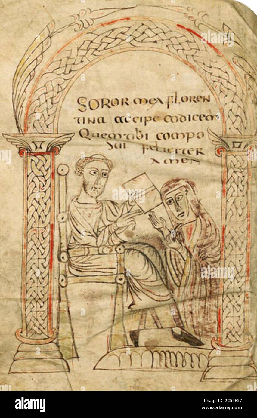 Isidore de Seville Corbie 800. Banque D'Images