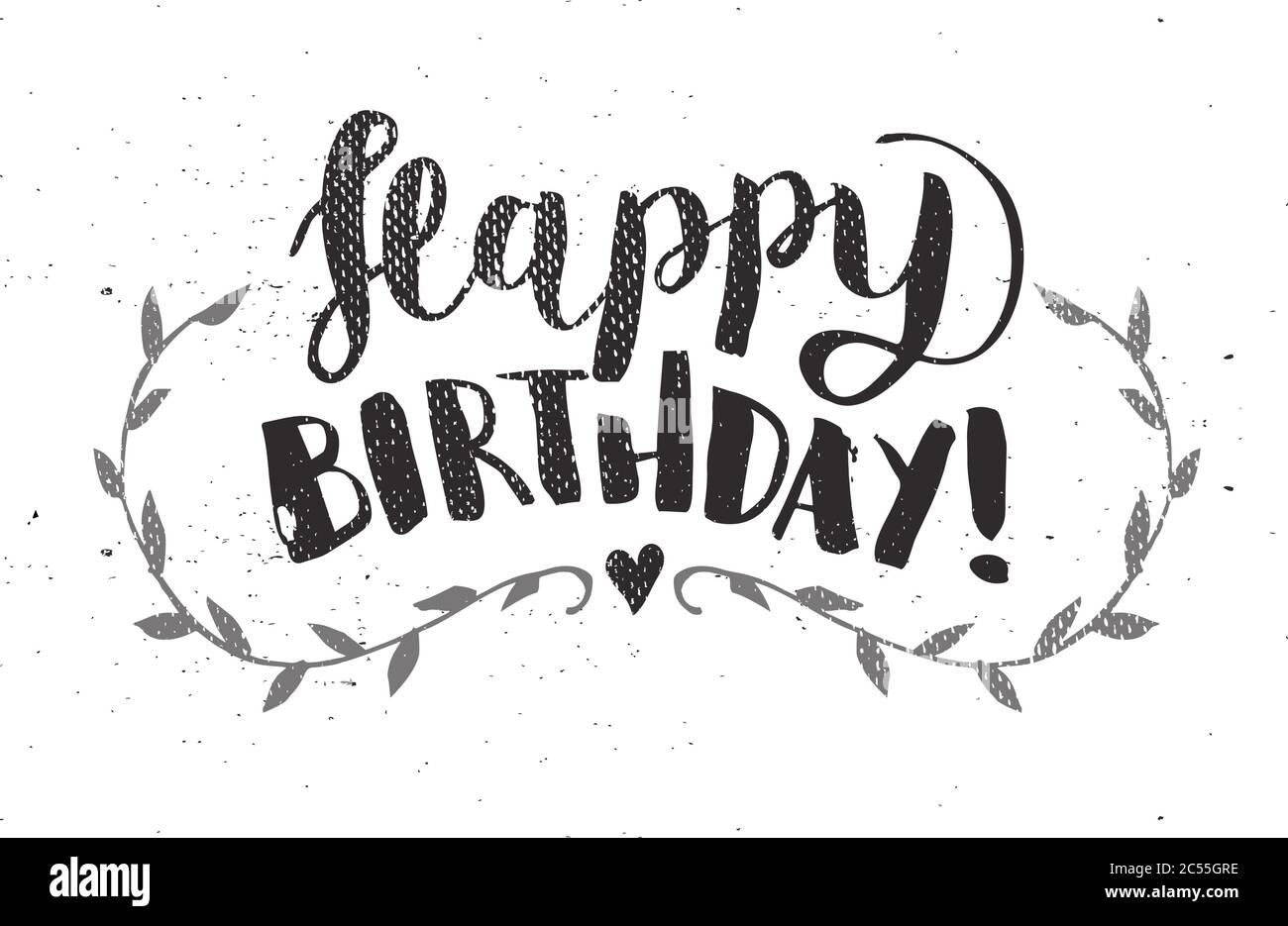 Joyeux Anniversaire Dessin A La Main Stylo De Calligraphie Stylo Vecteur Image Vectorielle Stock Alamy