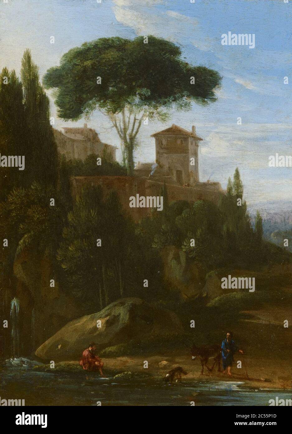 Paysage italien avec bâtiments par Jan Willemsz. Lapp Mauritshuis 273. Banque D'Images