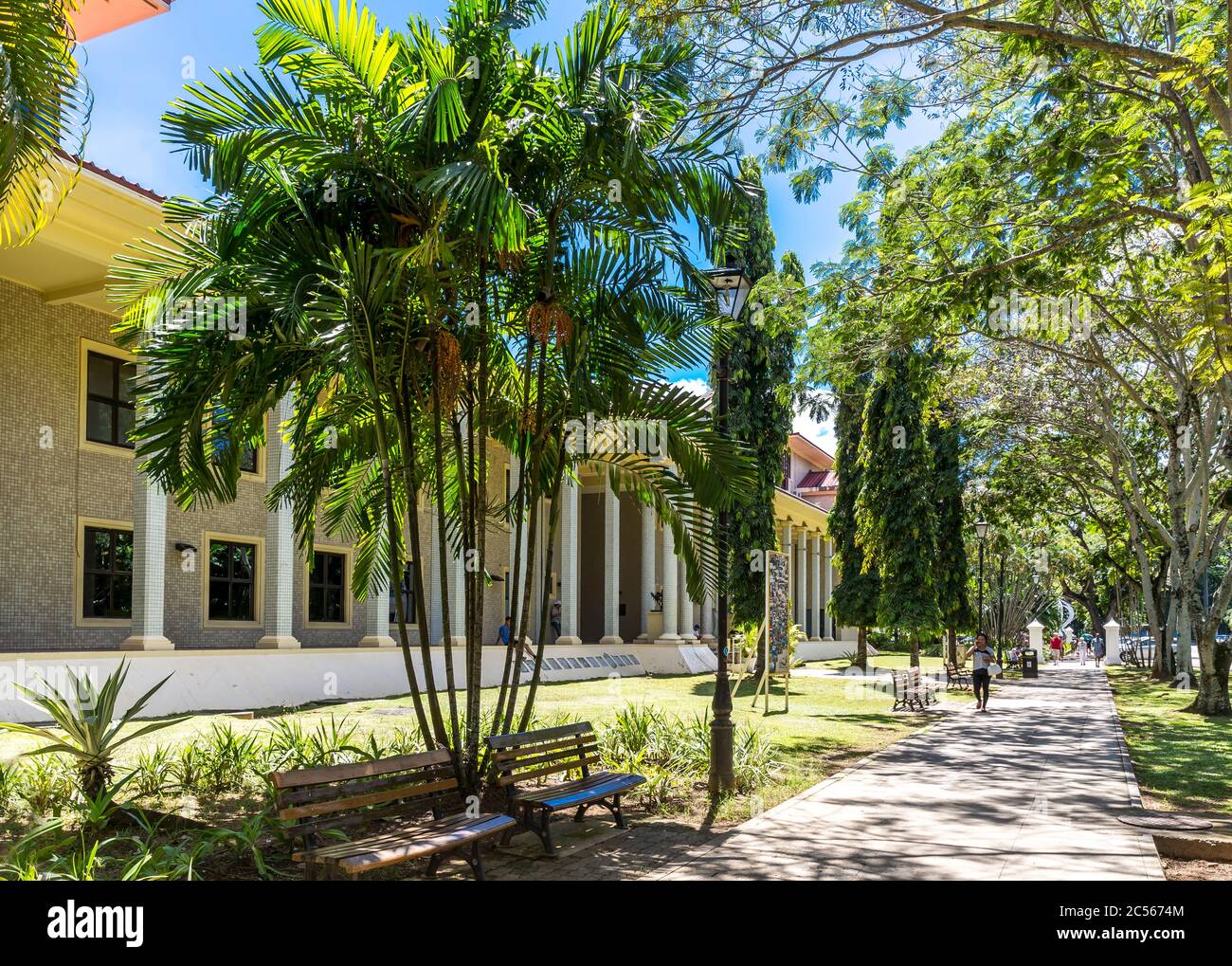 Bibliothèque nationale, Victoria, île Mahé, Seychelles, Océan Indien, Afrique Banque D'Images