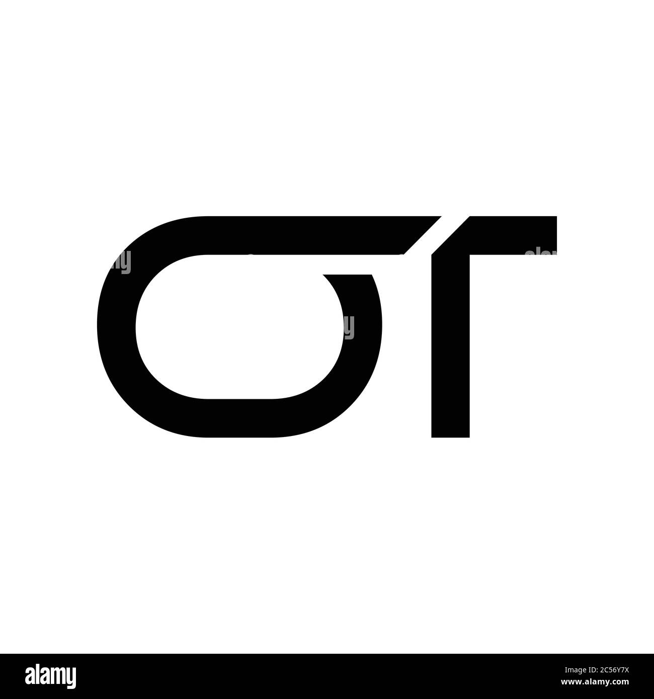 Modèle de scénario de logo Letter OT initial. Résumé lettre minimum Typographie logo Design Illustration de Vecteur